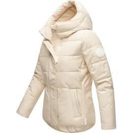 Marikoo Damen Winter Jacke gesteppt Teddyfell gefüttert Steppjacke mit Kapuze & Recyceltes Obermaterial Elira