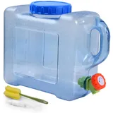 hongmo Wasserkanister 5L Wassertank Camping mit Griffen, Wasserbehälter mit Hahn Tragbarer Trinkwasserkanister, BPA-frei, für Outdoor Reise Hause Trinkder Speicher-Eimer