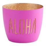 Cr8 A Gift Gift Company [MM] [W] Madras, Windlicht, M, Aloha, neon pink/GoldF