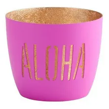 Cr8 A Gift Gift Company [MM] [W] Madras, Windlicht, M, Aloha, neon pink/GoldF