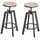 URBAN LIVING Barhocker 2er Set drehbar höhenverstellbar Braun