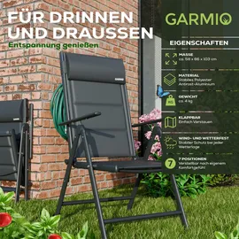 garmio Gartenstuhl FLORENZ 54 x 58 x 103 cm anthrazit 1 St.