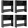 vidaXL Schuhschrank 60 x 18 x 60 cm hochglänzend schwarz / schwarz