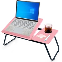 unycos - Klappbarer Laptoptisch - Multifunktionaler Betttisch, Ideal zum Essen, Arbeiten, Lesen, Schreiben oder Fernsehen - Arbeitstisch - Laptopständer, Rednerpult (Rosa)