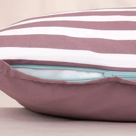 Tom Tailor MEDIUM STRIPES Lila 135 x 200 cm + 2 x 80 x 80 cm