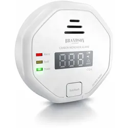 Brandson Kohlenmonoxid Melder mit LCD Display CO Alarm mit 85 dB - Batteriebetrieben