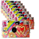 8X 1A PHOTO PORST Einwegkamera Edition Love Kult, Rainbow mit Herzen, mit Blitz, Batterien und Film (8er Pack, je 27 Aufnahmen)