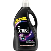 Perwoll Renew Black Waschmittel (80 Waschladungen), Feinwaschmittel reinigt sanft und erneuert dunkle Farben und Fasern, für alle dunklen Textilien, mit Dreifach-Renew-Technologie