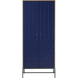 Andas Drehtürenschrank 80 x 190 x 55 cm Blau