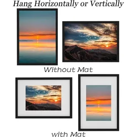 luxuskollektion DTXDTech A3 Holz Bilderrahmen Schwarz 29,7x42cm DIN A3