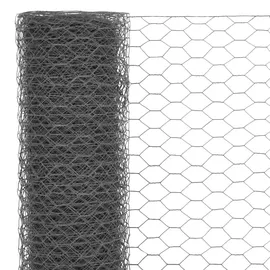 vidaXL Drahtzaun 25 x 75 cm Grau/Stahl