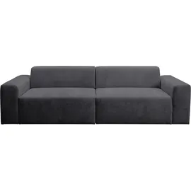 werk2 Sofa Zeus 3-Sitzer, B/T: 256/105 cm, Big-Sofa, modern & bequem, Curvy Trend 3-Sitzer mit urbaner Optik grau