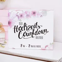 Hochzeits Countdown Kalender mit 7 Türchen für die letzten 7 Tage und einem 100 Tage Countdown, JGA Geschenk, Braut-Countdown-Kalender, Adventskalender für Braut, Brautbox zur Hochzeit, Brautgeschenk