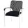 Proregal Besucherstuhl Stoff Schwarz 4er Set