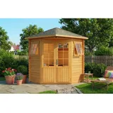 Alpholz Sunny-A 2,0 x 2,0 m natur Doppeltür