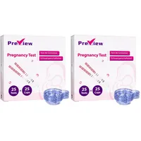 Preview Schwangerschaftstest Ultra Frühe Erkennung, Ergebnisse 6 Tage Früher, 25 Tests Mit 25 Urinbechern (Packung mit 2)