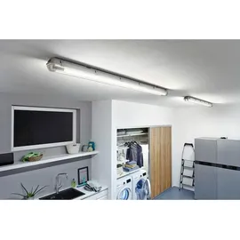 LEDVANCE LED Feuchtraumwannenleuchte Damp Proof Essential Grau 120cm IP65 2 x 15W T8 2400lm Neutralweiß 4000K - Grau
