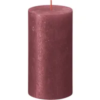 Bolsius Rustik Stumpenkerze 13 x 6,8 cm shimmer rot