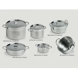 Marine Business Kochgeschirr-Set Edelstahl 34 x 24 x 24 cm Silber
