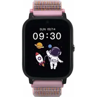 Garett Kids Tech 4G BT 40 mm Kunststoffgehäuse Rosa Klettverschluss Rosa M