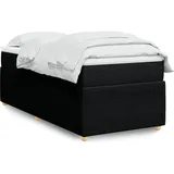 vidaXL Boxspringbett mit Matratze Schwarz 140x200 cm Stoff