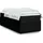 vidaXL Boxspringbett mit Matratze Schwarz 140x200 cm Stoff