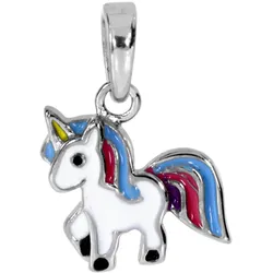 Ketten-Anhänger OSTSEE-SCHMUCK "Ostsee-Schmuck Anhänger Einhorn Anhänger Einhorn", weiß, Schmuckanhänger, Damen, 17 x 13mm, Silber 925 (Sterlingsilber), 1.0 g
