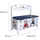 roba Kindertruhenbank Teddy College weiß/blau