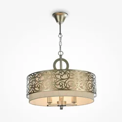 Maytoni Haus H260-03-N Pendelleuchte, 3-flammig, Messing, Höhenverstellbar, IP20, E14 Fassung