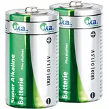 Tka Super Alkaline Batterien Mono 1,5V Typ D im 2er-Pack