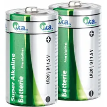 Tka Super Alkaline Batterien Mono 1,5V Typ D im 2er-Pack