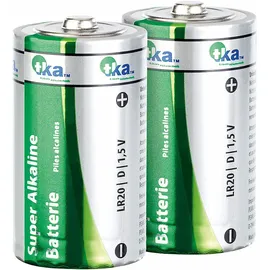 Tka Super Alkaline Batterien Mono 1,5V Typ D im 2er-Pack