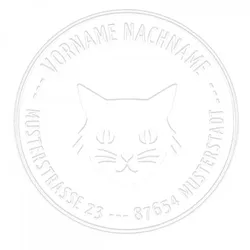 Monogramm-Prägezange 51 mm rund - Meine Katze