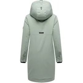 Navahoo Damen Langer Mantel warme Winterjacke mit Kapuze Hageltanz 14 Smokey Mint Gr. 6XL - 6XL