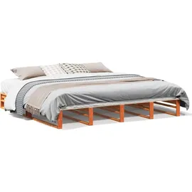vidaXL Massivholzbett 180 x 200 cm Braun
