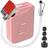 AMIPOW Kraftstoffpumpe mit Auto-Stopp-Sensor,Selbstansaugende Dieselpumpe Ölabsaugpumpe Benzinpumpe für Kanister Öl & Benzin(Batterie Nicht im Lieferumfang enthalten)