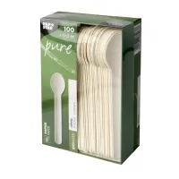 Papstar Papier Löffel 15,5 cm 100 St. Weiß