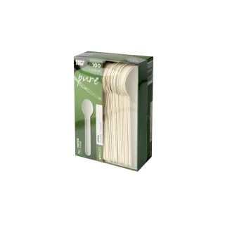 Papstar Papier Löffel 15,5 cm 100 St. Weiß