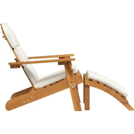 vidaXL Adirondack-Gartenstuhl mit Fußstütze 55,2 x 88,3 x 90 cm braun 1 St.