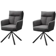 Stolkom SOFIA Armlehnstuhl drehbar 180 ° Metall - Schwarz