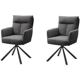 Stolkom SOFIA Armlehnstuhl drehbar 180 ° Metall - Schwarz