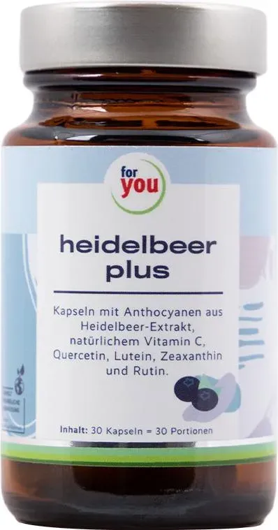 For You, Vitamine + Nahrungsergänzung, heidelbeer plus (Kapseln, 23.40 g)