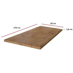 Arbeitsplatte 170 cm 38 mm Küchenzeile Küchenblock Eiche Lancelot Küche Vigo