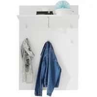Stella Trading Garderobenpaneel Spice 80 x 119 x 30 cm Weiß Hochglanz
