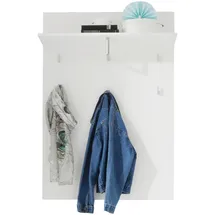 Stella Trading Garderobenpaneel Spice 80 x 119 x 30 cm Weiß Hochglanz