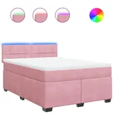 vidaXL Boxspringbett 140 x 200 cm Rosa