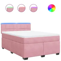 vidaXL Boxspringbett 140 x 200 cm Rosa
