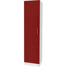 WIHO KÜCHEN Seitenschrank WIHO KÜCHEN "Kiel", rot (front: burgund, korpus: steel grau), B:50cm H:200cm T:47cm, Schränke, Seitenschrank, 50 cm breit