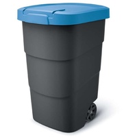 Prosperplast Müllbehälter mit Rädern und Deckel Mülltonne Müllgroßbehälter Großmülltonne Universaltonne Kunststoff (Blau)
