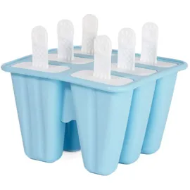 Intirilife Silikon Eisform mit 6 Mulden in Blau | Gr.: onesize